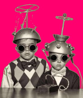 deux tits garçons déguisés étape 1